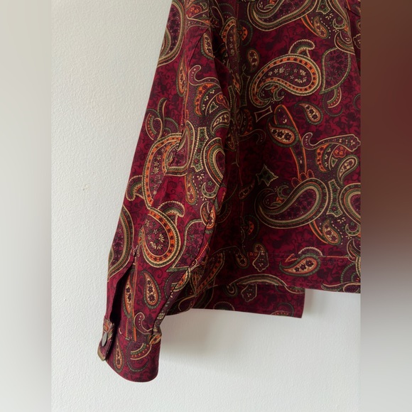 💝SOLD💝Bridgewater Studio Paisley Micro Suede Jacket - Picture 8 of 10